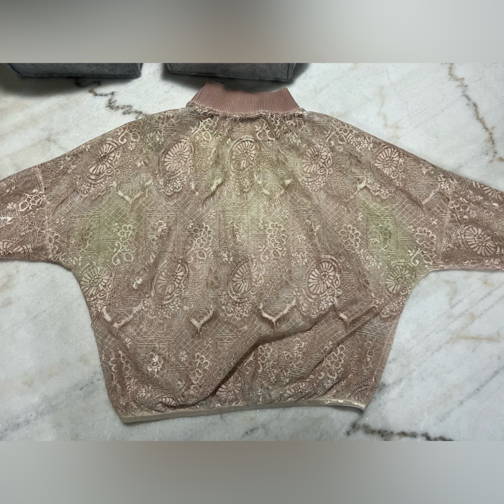Elegant Vintage Pink Lace Top Elegant Womens - Picture 7 of 9